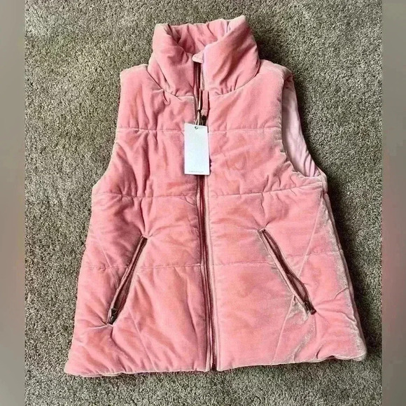 Dylan by true grit Velvet Puffer Vest size M NWT - Picture 1 of 5